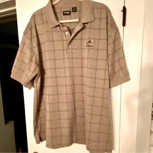 PING Collection Men’s Brown Plaid Golf Shirt Size X-Large- Arboretum GC Logo